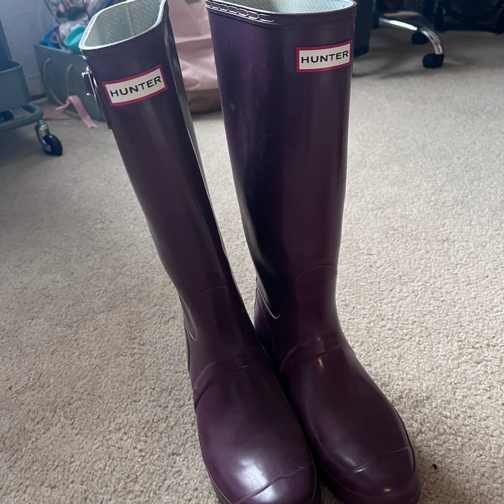 PURPLE HUNTER RAIN BOOTS